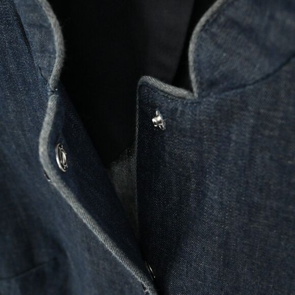 MARC JACOBS Peplum Denim Jacket Stand Collar Size 2 Puff Sleeve Vintage Y2k 00s - Picture 10 of 14